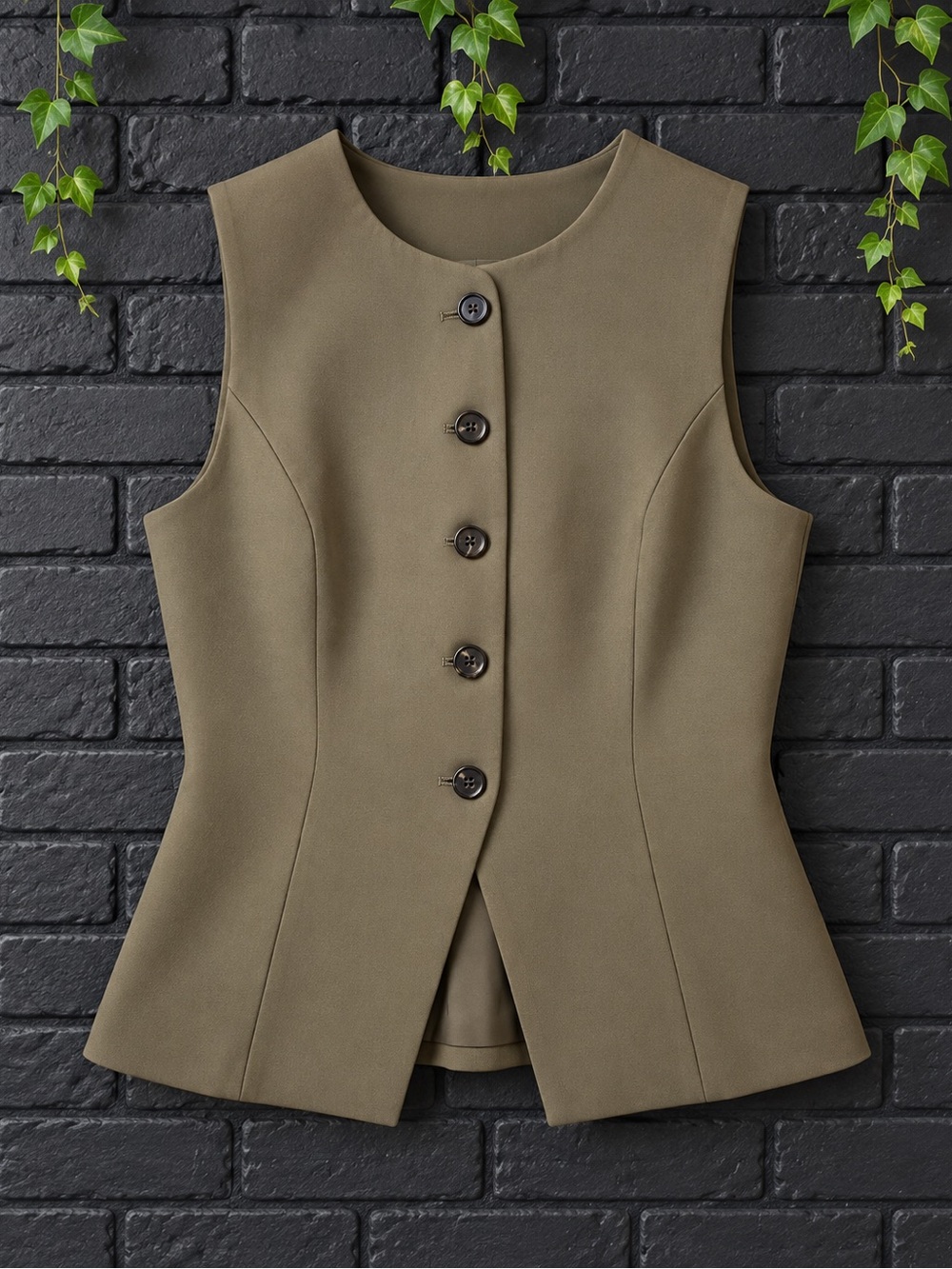 Wilfred Aritzia Olive Tailored Vest Size 4